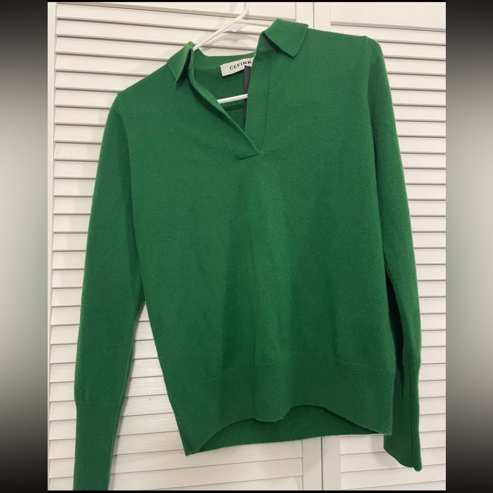 Cefinn -Gillian Open Collard 100% Cashmere Jumper